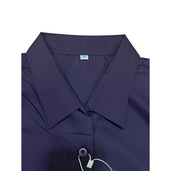 Ruisin Purple Men’s Long Sleeve Button Down T-shirt Size Medium - Picture 2 of 6